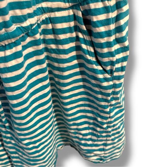 Torrid Teal & White Striped Drawstring Romper - Picture 4 of 6